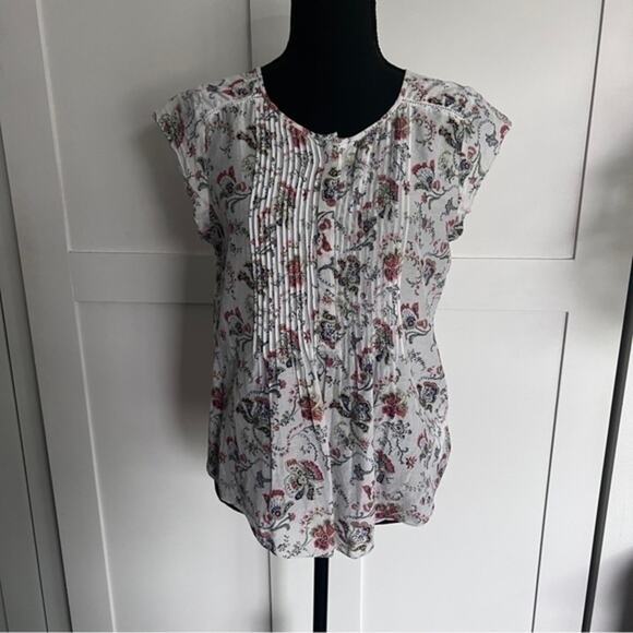 Joie Light and Airy Floral Print Top Blouse - xs - Picture 4 of 10